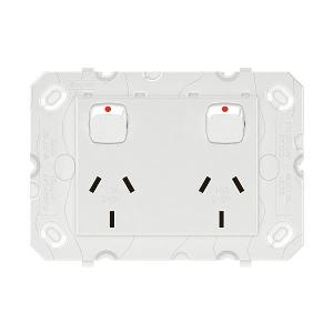 Legrand AR777WE Arteor Double Powerpoint, 2 Gang, 10A, 240V AC, Horizontal, Safety Shutters, 100x60mm Cut Out, 127x92mm, Plastic, White 1 Legrand AR777WE Arteor Double Powerpoint, 2 Gang, 10A, 240V AC, Horizontal, Safety Shutters, 100x60mm Cut Out, 127x92mm, Plastic, White
