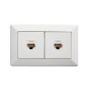 Legrand CM920/2RJ45HWE, Como - Horizontal RJ45 socket A/V socket 2 gang RJ45 Cat6 white