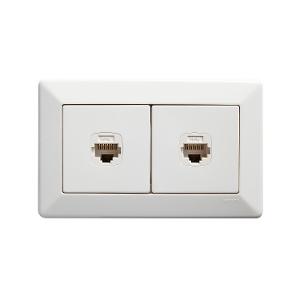 Legrand CM920/2RJ45HWE, Como - Horizontal RJ45 socket A/V socket 2 gang RJ45 Cat6 white 1 Legrand CM920/2RJ45HWE, Como - Horizontal RJ45 socket A/V socket 2 gang RJ45 Cat6 white