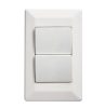 Legrand CM920/2WE, Como - Vertical Single Pole Double Throw - rocker Switch 2 gang 10A 240V a.c. white