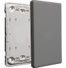 Legrand ED770/0GPLUG Excel Life EM Series Grid Plate, Blank, 77mm x 121mm, Plastic, Clamp Mount, IP00, Residential/Commercial, Urban Grey