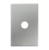 Legrand ED770/1PLMS Excel Life Coverplate, 1 Gang Switch Plate, Matte Finish, 77mm x 121mm, Easy Clip-On Installation, Matte Silver