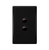 Legrand ED770/2BL Excel Life Dedicated Plate Series Switch, Single Pole Double Throw, Flush, 2 Gang, Vertical, 240V 16AX, 1 or 2 Way, Black