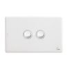 Legrand ED770/2GPLBL, Excel Life Single Pole Double Throw Horizontal Rocker Switch 2 Gang Matt White