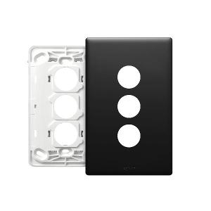 Legrand ED770/3GPLMB Excel Life Grid and Cover Plate, 3 Gang, Matt Finish, Plastic, 77mm x 10mm x 121mm, Black 1 Legrand ED770/3GPLMB Excel Life Grid and Cover Plate, 3 Gang, Matt Finish, Plastic, 77mm x 10mm x 121mm, Black