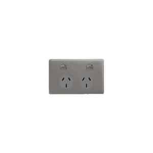Legrand ED777UG Excel Life Dedicated Plate Series GPO, Double, Powerpoint, Switchplug Combination, Single Pole, Flush, Horizontal, 240V 10A, 3 Pin, Urban Grey 1 Legrand ED777UG Excel Life Dedicated Plate Series GPO, Double, Powerpoint, Switchplug Combination, Single Pole, Flush, Horizontal, 240V 10A, 3 Pin, Urban Grey