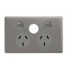 Legrand ED777XUG Excel Life 10A Double Powerpoint, 2G, Horizontal, Extra Function, Flush Mount, 230-240VAC, AS/NZS 3112, Urban Grey